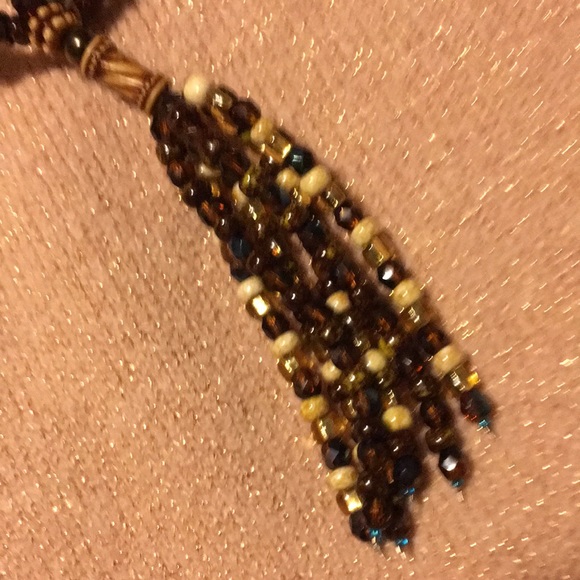 Glass Beads Lariat Necklace - One of a Kind - Picture 2 of 9